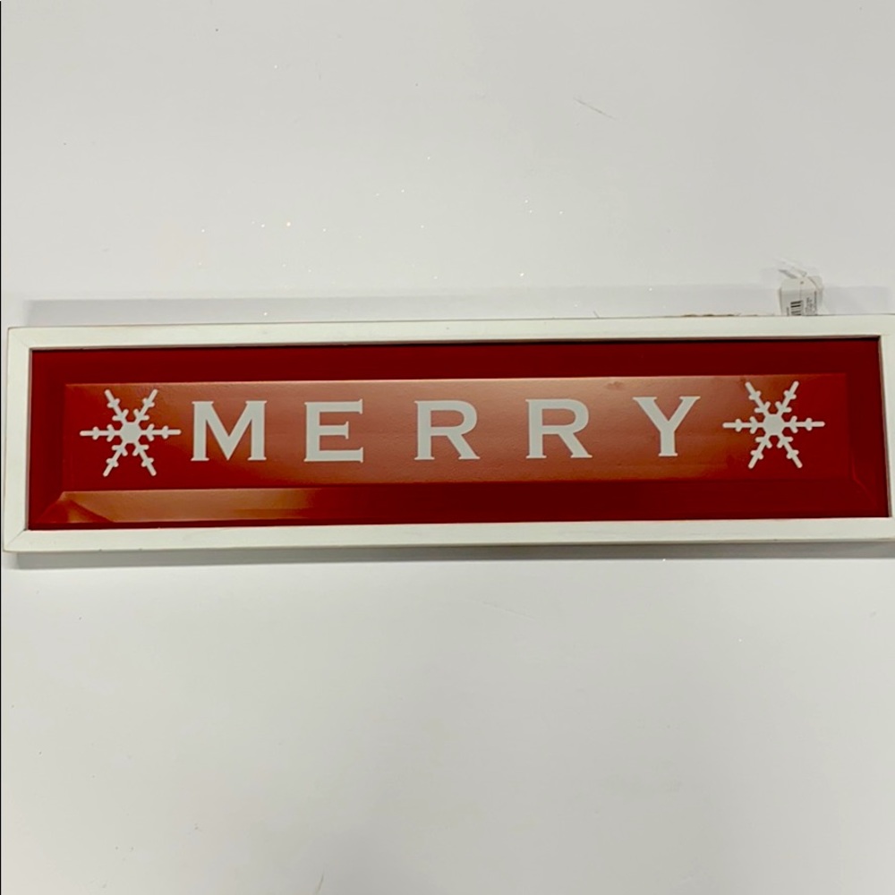 Metal Merry Sign